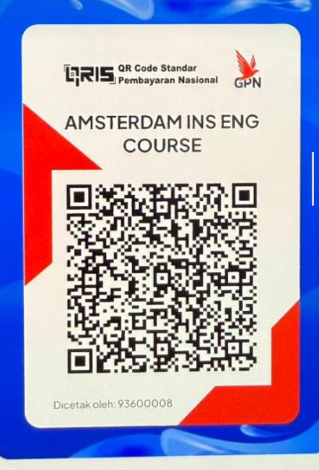 QRIS Pembayaran Aisec TOEFL